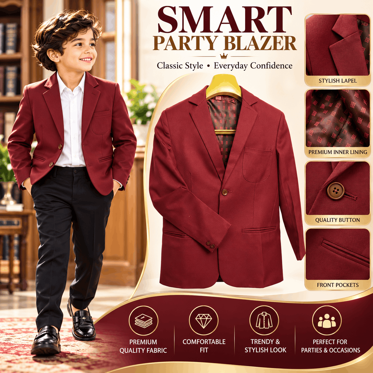 Red Uniform Blazer