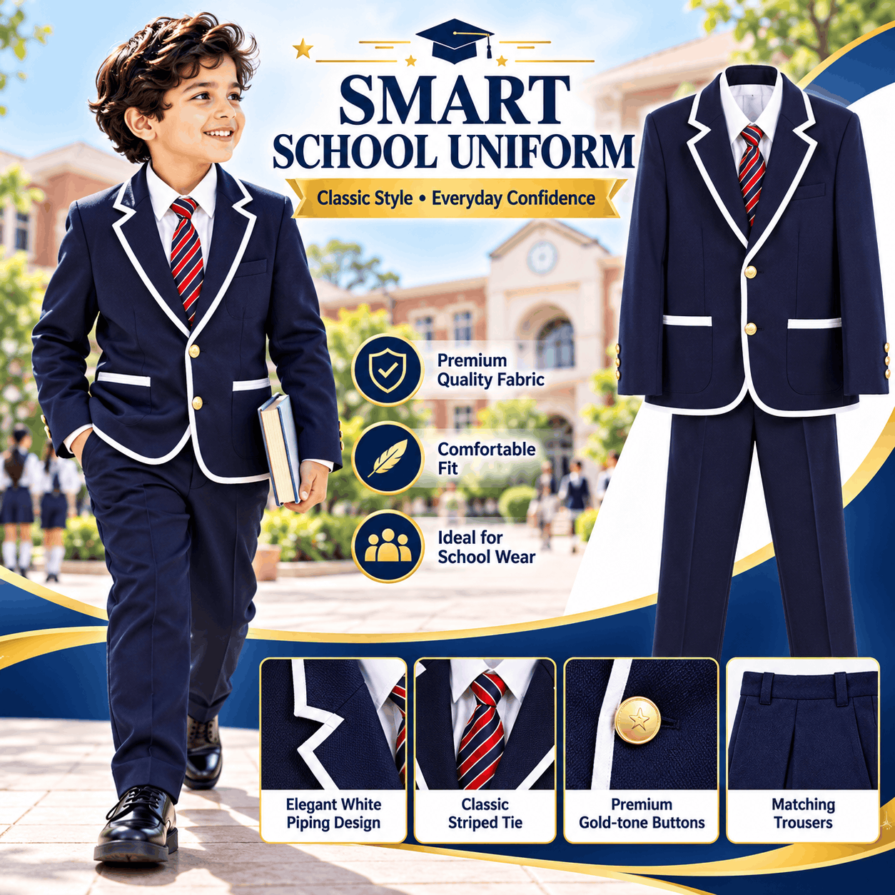 School Blazer Uniform Set